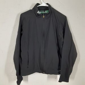 Women's L.L. Bean Medium Weight Full Zip Polyester Black Jacket Size Large